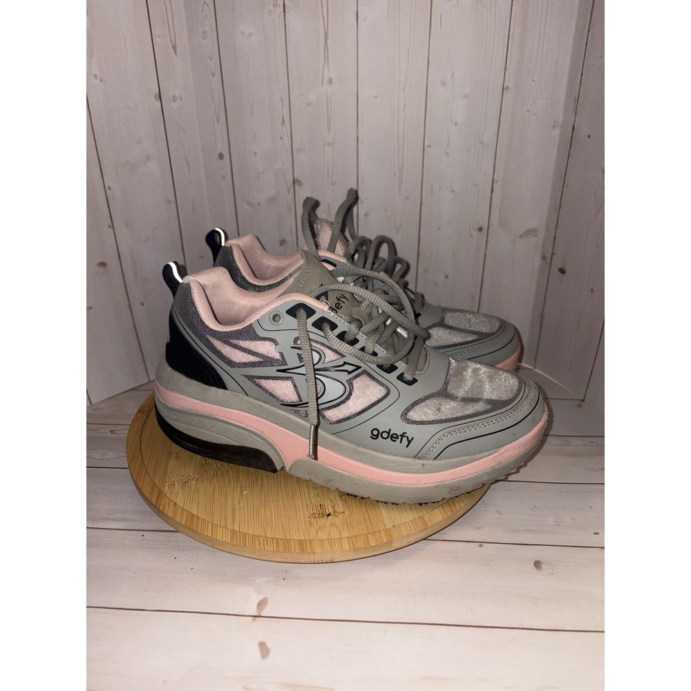 GDefy Women's Gravity Defyer Shoes  Pink Gray Black Size 9